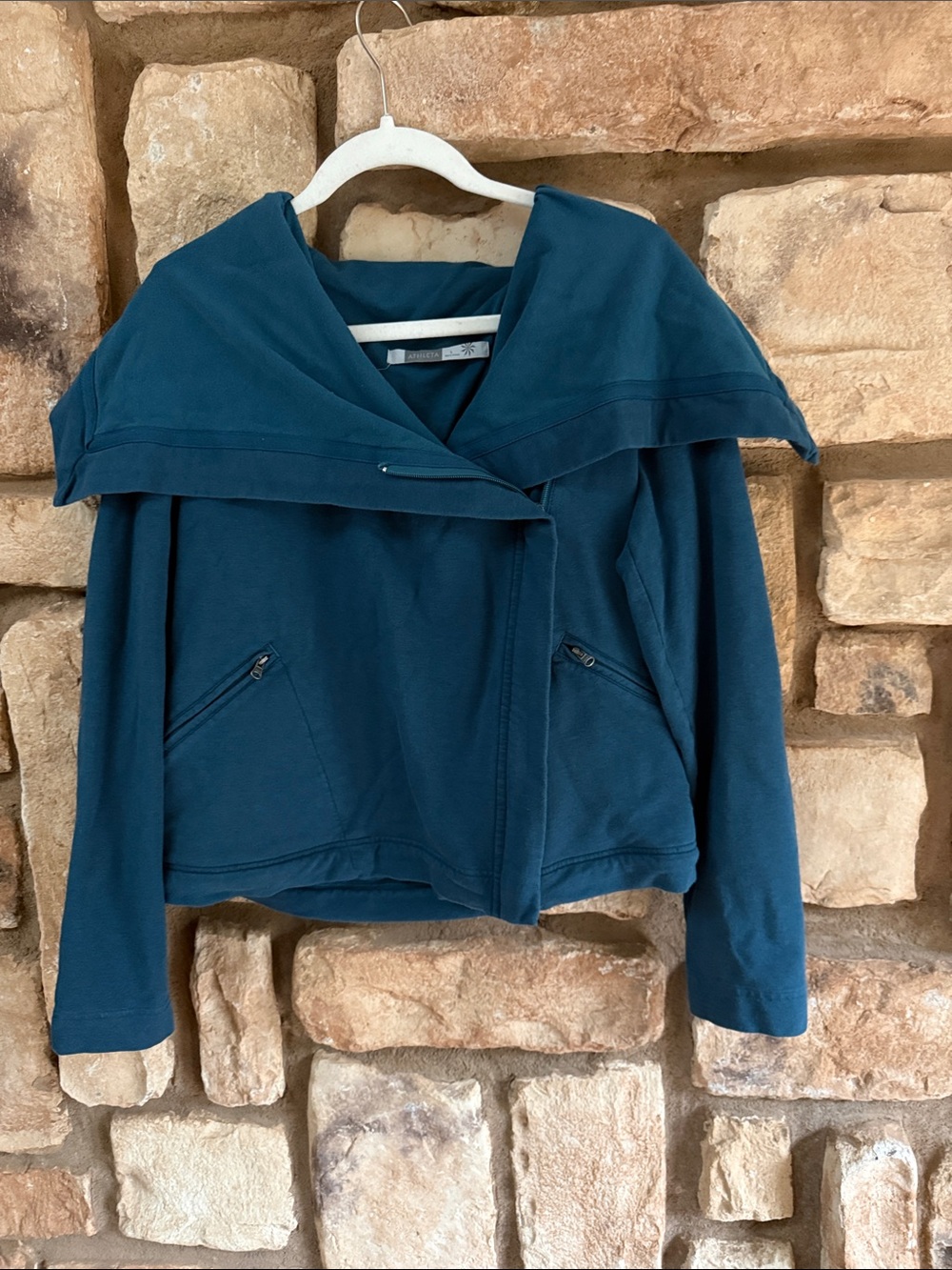 Athleta asymmetric zipped jacket size L